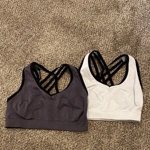 Women's Black and White Sports Bras